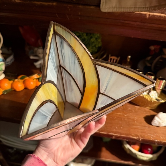 Elegant Stained Glass Art Piece or Vase - Picture 4 of 5
